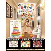 Feliz Cumpleaños para Niños de 2 Años, 4 Años, 5 Años, Niños, Niñas, Globos de Fiesta, Cadena de Lluvia para Colgar, Tela Colgante, Decoración de Escenario 3
