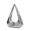Bolsa de mão feminina de alumínio explosivo, modelo cross-border, para eventos noturnos, elegante e versátil, ideal para celebridades europeias e americanas.
