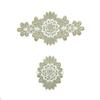 Encaje Flor Dorada Cojín de Sofá Almohada Decorativa Flor Respaldo de Silla Calcomanía Computadora Encaje Bordado Tela de Cortina Decoración