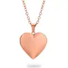 Colgante Liso con Forma de Corazón de Acero Inoxidable 316L Que Se Puede Abrir para Guardar Cajas para Fotos de Transferencia Térmica, Joyería de Collar Transfronteriza Europea y Americana para Mujeres