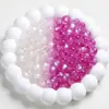 Contas Redondas de Resina com Glitter Fino Olho de Gato Transparentes que Mudam de Cor, Contas que Mudam de Cor com UV, Contas para Acessórios de Joias DIY