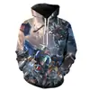 Transfronterizo Nuevo Gundam Manga Larga para Hombre Impresión Digital 3D Otoño Estilo Harajuku con Capucha Popular