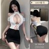 Vertical diversão sexy lingerie sexy oco secretário terno paixão uniforme livre tentação role play atacado 6809