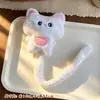 Pingente de Boneca de Pelúcia de Gatinho de Cauda Longa Criativo, Chaveiro Fofo e Feminino para Bolsas, Ornamento de Pequeno Presente Interativo