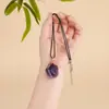 Colgante de Amatista en Bruto, Collar de Moda para el Día a Día, Mineral Crudo Irregular, Joyería Envuelta en Alambre Hecha a Mano, Hecho a Medida