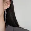 Plata de Ley S925 Nalan Exquisito Minimalista Estilo Ins Nicho Diseño Moneda de Cobre Cristal de Hielo Borla Gancho para Oreja M07506