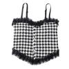 Ropa interior de una pieza con parte superior de tubo con espalda de encaje para mujer, base de soporte superior push up, copa interior fija antiexposición, correa de pecho envuelta