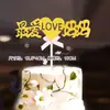 Decoração diy cartão inserir bandeirinha inserir festa bolo de aniversário palito Castelo Palito FELIZ cartão Dia das Mães