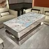 Mesas de Café da Manhã, Mesas e Cadeiras de Bar, Assentos em Lanchonete, Mesas de Chá de Ardósia de Luxo Leve para KTV, Mesas de Café de Mármore para KTV, Mesas de Jantar de Ardósia