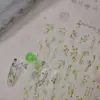 Adesivos Tomoni para Unhas de Metal DIY Ultra-Finos Sem Marcas Novos Adesivos para Unhas Chinoiserie Bambu Verde Adesivos Auxiliares para Unhas