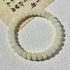 Pulseira de Bodhi Natural com Pastilhas de Flor Flutuante Multicoloridas, Círculo Único de Corte Reto, Alívio Silencioso do Estresse, Joia de Contas Budistas Macias para Envolver o Dedo