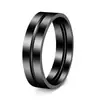Anéis Lisos de Aço Inoxidável com Cravação de Diamantes para Homens e Mulheres, Anéis de Casal, Conjunto de Joias de Luxo Leve, Anel com 7 Cravações de Diamantes
