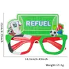Gafas Divertidas de Fútbol para el Mundial 2026 EE.UU.-Canadá-México Accesorios para Fotos de Fiesta de Cumpleaños Marcos de Colores Disfraz Feliz