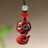 Llavero Colgante Zodiaco Serpiente Doce Animales con Incienso de Sándalo, Adorno de Llave de la Paz, Colgante Creativo para Cadena de Teléfono para Hombres y Mujeres