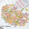 Resina Perlado Color Sólido Tres Flores Pulsera DIY Collar Colgante Enrollado Accesorios Joyería Cuentas