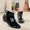 Botas de Lluvia Cortas para Mujer, Zapatos de Agua para Estudiante, Botas de Lluvia de Moda Coreana, Primavera, Verano y Otoño Zapatos de Goma Antideslizantes, Botas de Agua para Cocina, Lavado de Autos