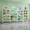 Suporte de Exposição de Grade Redondo e Semicircular para Exposições de Arte de Jardim de Infância, Exposições de Arte Escolares e Suportes de Grade de Ferro para Estúdios