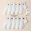 Meias infantis meninas Zhuji meias esportivas brancas atacado primavera e outono meias absorventes de suor meninos e estudantes meias brancas