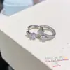 Hebilla de Oreja Estrella Diamante Dulce Lindo Corazón de Niña Geométrico Estrella de Cinco Puntas Zircón Anillo de Oreja Simple Combinable Aretes de Estrella
