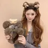 Diadema Nueva de Trébol de Cuatro Hojas y Cabeza de Kitty para Otoño e Invierno, Diadema para Lavarse la Cara en Dormitorio Estudiantil, Accesorios para el Cabello de Felpa Creativos y Lindos