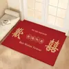 Alfombra Roja Festiva para Bodas Habitación de Boda Cachemira Artificial Engrosada Alfombrilla Resistente a la Suciedad Antideslizante Felpudo para Puerta Alfombrilla de Suelo Manta para Mesita de Noche de Dormitorio