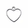 14x 13mm 0.25g multicolor Comércio exterior DIY acessórios para joias pingente de coração de amor com moldura de amor vazada