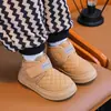 Botas de neve infantis de inverno, botinhas forradas com fleece para meninos e meninas, sapatos infantis espessos e quentes, botas de algodão para bebês, novo estilo
