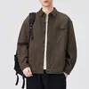 Roupas Masculinas Fengshe / Nova Jaqueta Masculina Retrô Japonesa de Trabalho com Retalhos Solta Casual Estilo Americano para Primavera e Outono