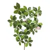 Ramas de Hojas de Gardenia Artificiales con Flores para Decoración del Hogar, Decoración de Pared Estilo Bosque Falso con Plantas Suaves, Flores de Tacto Realista al por Mayor