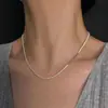Collar de perlas de agua dulce con diseño de nicho coreano para mujer, colgante de perla barroca cuadrada de forma especial, cadena de clavícula para mujer