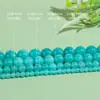 Amazonita Natural Cuentas Sueltas Azules Claras Redondas Accesorios para Joyería DIY Pulsera Tejida a Mano Cuentas Venta al por Mayor en Stock
