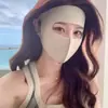 Nuevo Facekini de Seda Helada de Verano Máscara de Protección Solar Transpirable Máscara para Ciclismo Máscara Sin Costuras Anti-UV de Una Pieza