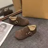 Sapatos Birkenstock Femininos Plus Veludo Quente Feijão Feijão Sapatos 2026 Novo Outono Inverno Sapatos Peludos Retro Slip-on Sapatos Birkenstock Sapatos de Algodão