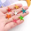 Colgante de Estrella de Mar de Esmalte Colorido de Acero Inoxidable Transfronterizo Europeo y Americano Pulsera Serie Oceánica Accesorios de Joyería DIY