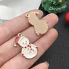 Transfronteiriço Misto 50 Desenhos Animados de Natal Gotas de Óleo Fofo Papai Noel Alce Boneco de Neve Pingente Acessórios para Joias DIY