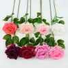 Rosa artificial multicamadas realista em haste única para arranjos florais de mesa e decoração de atmosfera de shopping