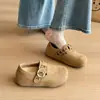 Zapatos Birkenstock de Suela Gruesa Retro con Tacón Oculto y Forro de Terciopelo, Modelo Nuevo Otoño/Invierno 2026, Zapatos de Algodón Versátiles, Zapatos Casuales para Combinar con Faldas