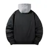 Chamarra de Vuelo Ma-1 de Marca Trendy Transfronteriza, Nuevo Estilo Primavera y Otoño para Hombre, Bloques de Color, Capucha Desmontable, Chaqueta de Béisbol Holgada
