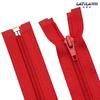 Cremallera de Cola Abierta de Nylon Personalizada Big 5 Cremallera de Ropa de Color Rojo Brillante Cremallera de Color para Chaqueta de Abrigo de Algodón Uniforme Escolar