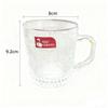 Caneca de Vidro Listrada de Alto Valor Estilo Coreano Japonês com Alça Caneca Copo para Bebida de Leite Suco Copo para Beber Atacado