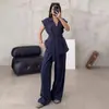 Conjunto de Terno Minimalista Apricot para Mulheres, Conjunto de Duas Peças Solto e Fluido, Emagrecedor, Enviado por E-commerce Transfronteiriço