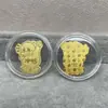 Shenzhen Shuibei Mismo Estilo Oro Puro 999 Tesoro de la Fortuna Aleación Gato de la Suerte Adhesivo Dorado para Teléfono Móvil para Atraer Riqueza Tienda de Oro