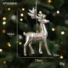 Transfronterizo Nuevo Producto Colgante de Plástico Plateado con Forma Decoración Colgante de Árbol de Navidad Brillante Galvanizado Accesorios Pequeños Adornos de Navidad en Stock