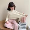 Malhas para Meninas Outono e Inverno 2025 Malhas Macias de Inverno para Crianças Moda Blusa Interna Elástica para Meninas