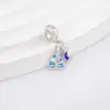 2025 Novo Pulseira com Pingente de Navio Azul Fashion Estiloso Pingando Óleo Acessórios de Joias DIY com Contas
