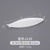 Plato ovalado blanco de melamina para pescado, plato grande de plástico imitación porcelana para uso comercial, plato creativo para restaurante de hotel