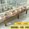 Mesa de Balcón Repisa de Ventana Ensanchada Mesa Estante para Flores de Madera Sólida Tipo Piso Pie Alto y Bajo Anticorrosión Estante de Almacenamiento de Una Capa Estante para Macetas