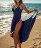 Multicolor en stock falda de sol con borlas de colores transfronterizas para mujer falda de playa de una pieza europea y americana blusa multifuncional para vacaciones