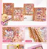 Cuaderno de espiral Sanrio 100K de dibujos animados con diseño hueco, Cuaderno rayado, Cuaderno portátil