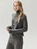 Suéter 100% Caxemira Feminino Gola Meia-Alta Manga Longa Camada Base Malha Grossa Solta Preguiçosa Moda Suéter de Luxo Leve